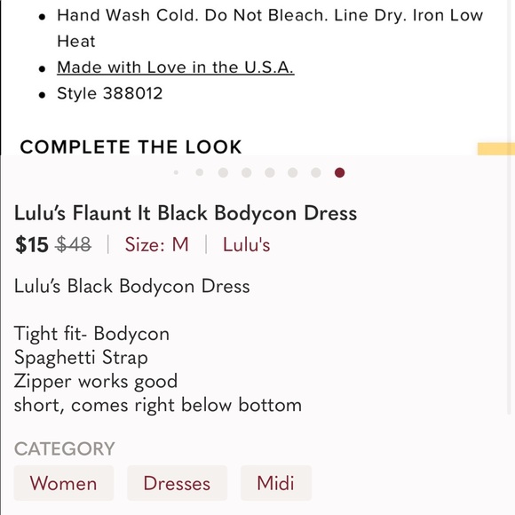 Lulu’s Flaunt It Black Bodycon Dress - Picture 5 of 5